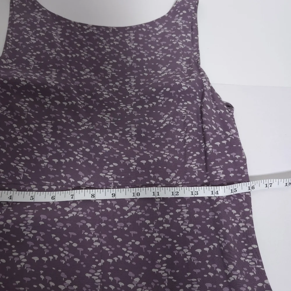 J. Crew Printed Rayon Purple Tie Back Dress Size 6
